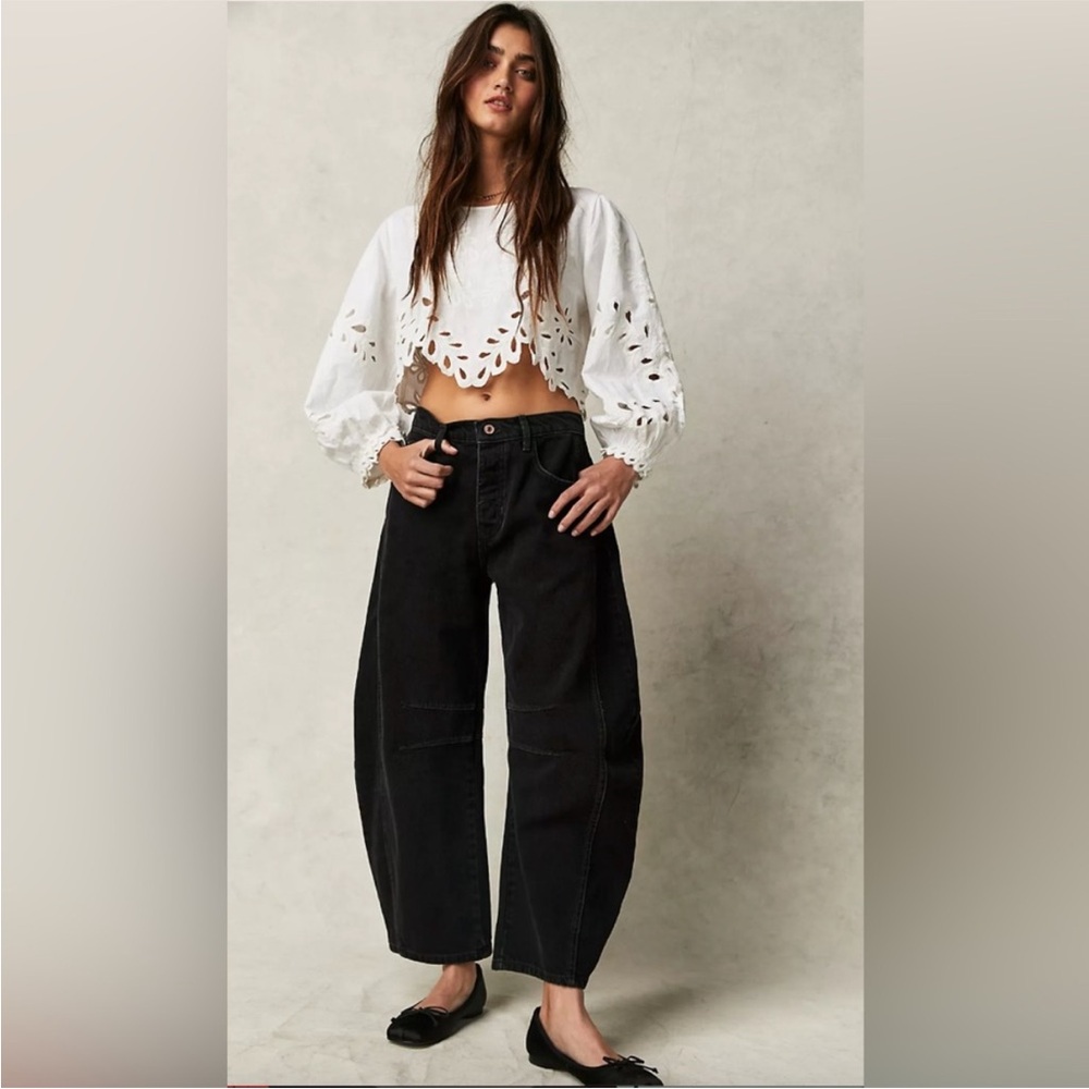 We The Free Good Luck Mid-Rise Barrel
Jeans